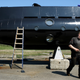 Peter Madsen y su submarino en el 2008. (Foto: AP Images)